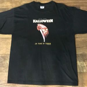 Vintage 1998 Halloween 20 Years of Terror Promo 
T-Shirt - Size XL